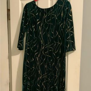 Green Velvet Dress
